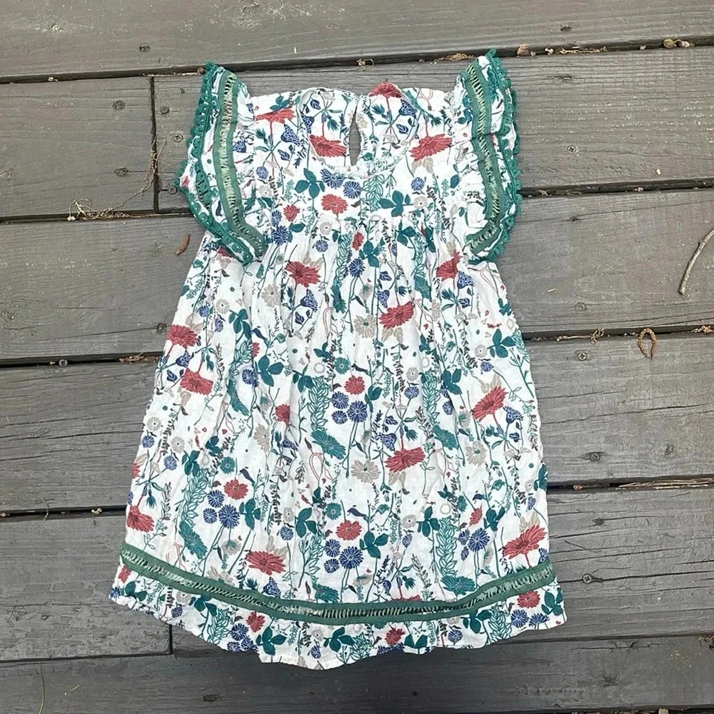 Zanie Kids ruffled floral dress size 4-5